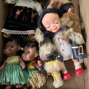 Adorable Multicultural Doll Set with Outfits Sold as lot